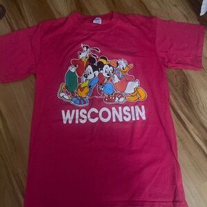 Vintage Velva Sheen Wisconsin Disney Pink T-shirt